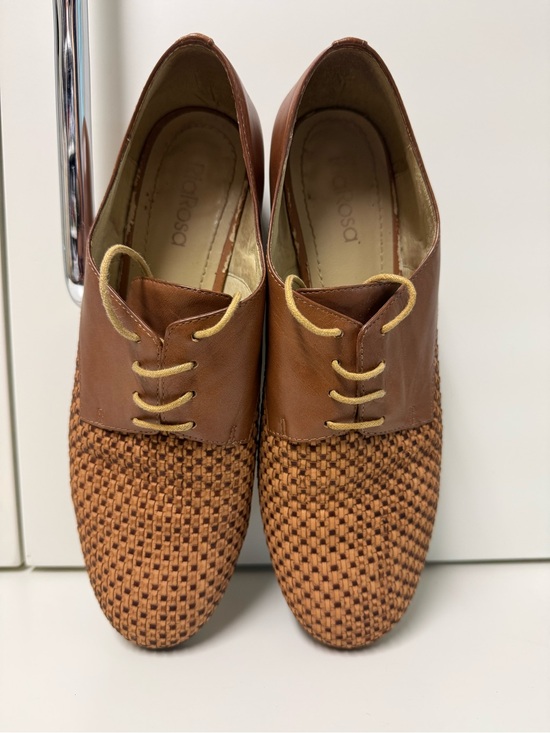 Ria Rosa Shoes - Ria Rosa Women’s Brown Woven Leather Oxford Shoes Size US &